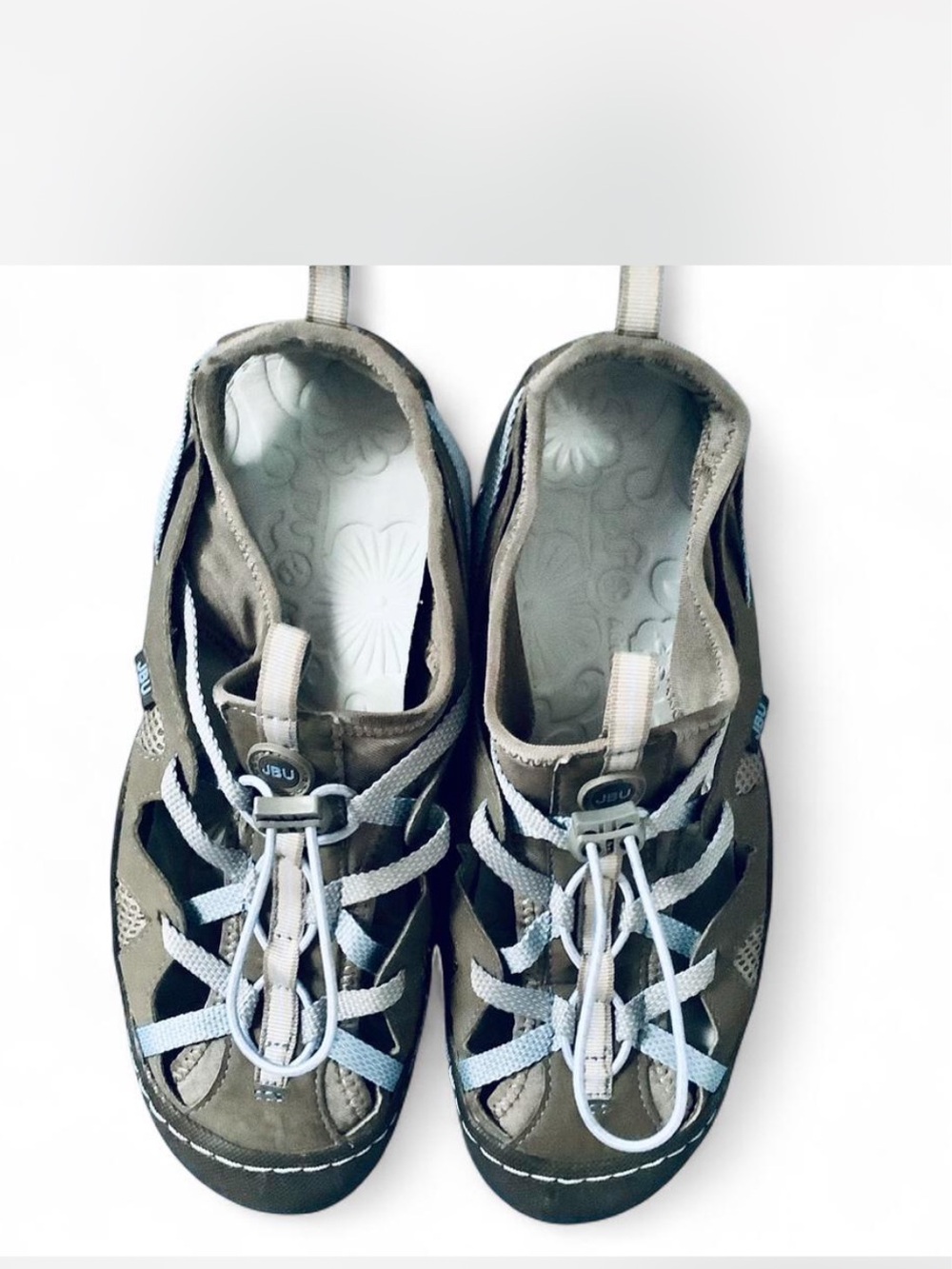 JBU Adventure Design blue & gray sandals Size 7